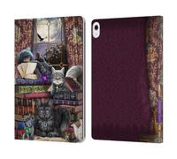 Head Case Designs Officially Licensed Brigid Ashwood Storytime Cats And Books Cats Leather Wallet Case Compatible With Apple iPad Air 13 2024/2025