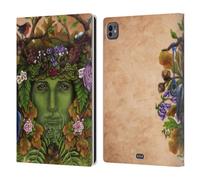 Head Case Designs Officially Licensed Brigid Ashwood The Greenman Celtic Wisdom Leather Wallet Case Compatible With Apple iPad Pro 11 M4/M5 2024/2025