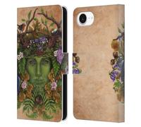 Head Case Designs Officially Licensed Brigid Ashwood The Greenman Celtic Wisdom Leather Wallet Case Compatible With Apple iPhone 16e