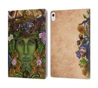 Head Case Designs Officially Licensed Brigid Ashwood The Greenman Celtic Wisdom Leather Wallet Case Compatible With Apple iPad Air 13 2024/2025