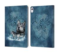 Head Case Designs Officially Licensed Brigid Ashwood Wolf Celtic Wisdom Leather Wallet Case Compatible With Apple iPad Air 13 2024/2025