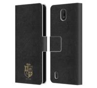 Head Case Designs Officially Licensed British and Irish Lions Black & Gold Badge Leather Wallet Case Compatible With Nokia C01 Plus/C1 2nd Edition