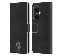 Head Case Designs Officially Licensed British and Irish Lions Black & Gold Badge Leather Wallet Case Compatible With OnePlus Nord CE 3 Lite 5G