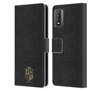 Head Case Designs Officially Licensed British and Irish Lions Black & Gold Badge Leather Wallet Case Compatible With Nokia C210
