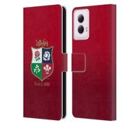 Head Case Designs Officially Licensed British and Irish Lions Gradient Badge Leather Wallet Case Compatible With Motorola Moto G Power (2024)