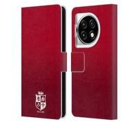 Head Case Designs Officially Licensed British and Irish Lions Gradient Mono Badge Leather Wallet Case Compatible With OnePlus Ace 3 5G