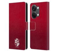 Head Case Designs Officially Licensed British and Irish Lions Gradient Mono Badge Leather Wallet Case Compatible With OnePlus Nord 3 5G