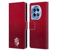 Head Case Designs Officially Licensed British and Irish Lions Gradient Mono Badge Leather Wallet Case Compatible With OnePlus 12R