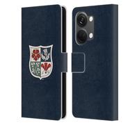 Head Case Designs Officially Licensed British and Irish Lions Heritage Blue Badge Leather Wallet Case Compatible With OnePlus Nord 3 5G