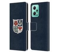 Head Case Designs Officially Licensed British and Irish Lions Heritage Blue Badge Leather Wallet Case Compatible With Xiaomi Redmi Note 12 5G