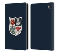 Head Case Designs Officially Licensed British and Irish Lions Heritage Blue Badge Leather Wallet Case Compatible With Amazon Fire 7 2022