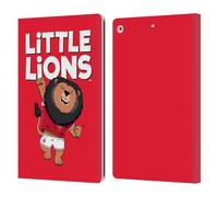 Head Case Designs Officially Licensed British and Irish Lions Little Lions Badge Leather Wallet Case Compatible With Apple iPad 10.2 2019/2020/2021