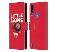 Head Case Designs Officially Licensed British and Irish Lions Little Lions Badge Leather Wallet Case Compatible With Moto E7 Power/Moto E7i Power