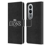 Head Case Designs Officially Licensed British and Irish Lions Logotype Distressed Badge Leather Wallet Case Compatible With OnePlus Ace 3V 5G