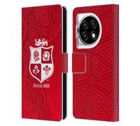 Head Case Designs Officially Licensed British and Irish Lions Patterns Badge Leather Wallet Case Compatible With OnePlus Ace 3 5G