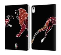 Head Case Designs Officially Licensed British and Irish Lions Wallaby VS Lion Badge Leather Wallet Case Compatible With Apple iPad 10.9 2022/2025