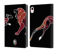 Head Case Designs Officially Licensed British and Irish Lions Wallaby VS Lion Badge Leather Wallet Case Compatible With Apple iPad mini (2021/2024)