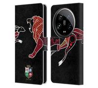 Head Case Designs Officially Licensed British and Irish Lions Wallaby VS Lion Badge Leather Wallet Case Compatible With Xiaomi 14 Ultra