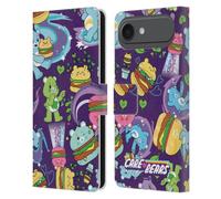 Head Case Designs Officially Licensed Care Bears Burger Pattern Sweet And Savory Leather Wallet Case Compatible With Apple iPhone 17 Air