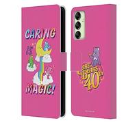 Head Case Designs Officially Licensed Care Bears Caring Is Magic 40th Anniversary Leather Wallet Case Compatible With Samsung Galaxy A14 5G