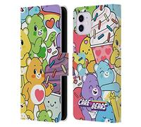 Head Case Designs Officially Licensed Care Bears Character Pattern Sweet And Savory Leather Wallet Case Compatible With Apple iPhone 11