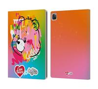 Head Case Designs Officially Licensed Care Bears Gradient Graffiti Collection by Murwalls Leather Wallet Case Compatible With Apple iPad Pro 12.9 2020/2021/2022