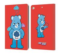 Head Case Designs Officially Licensed Care Bears Grumpy Characters Leather Wallet Case Compatible With Apple iPad 9.7 2017 / iPad 9.7 2018