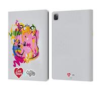 Head Case Designs Officially Licensed Care Bears Painted Graffiti Collection by Murwalls Leather Wallet Case Compatible With Apple iPad Pro 12.9 2020/2021/2022