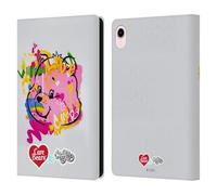 Head Case Designs Officially Licensed Care Bears Painted Graffiti Collection by Murwalls Leather Wallet Case Compatible With Apple iPad mini (2021/2024)