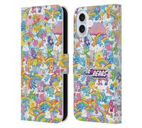 Head Case Designs Officially Licensed Care Bears Rainbow 40th Anniversary Leather Wallet Case Compatible With Apple iPhone 16 Plus