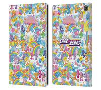 Head Case Designs Officially Licensed Care Bears Rainbow 40th Anniversary Leather Wallet Case Compatible With Amazon Fire Max 11 2023