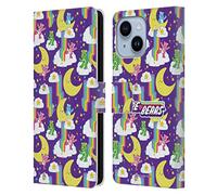 Head Case Designs Officially Licensed Care Bears Rainbow Falls 40th Anniversary Leather Wallet Case Compatible With Apple iPhone 14 Plus