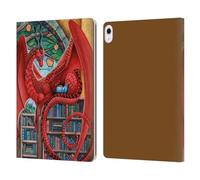 Head Case Designs Officially Licensed Carla Morrow Gateway Of Knowledge Dragons Leather Wallet Case Compatible With Apple iPad Air 13 2024/2025