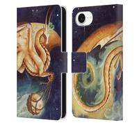 Head Case Designs Officially Licensed Carla Morrow To Carry The Moon Dragons Leather Wallet Case Compatible With Apple iPhone 16e