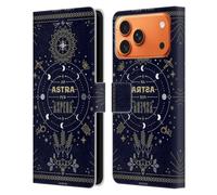 Head Case Designs Officially Licensed Cat Coquillette Ad Astra Linear Leather Wallet Case Compatible With Apple iPhone 17 Pro Max
