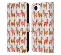 Head Case Designs Officially Licensed Cat Coquillette Alpacas Animals Leather Wallet Case Compatible With Apple iPhone 16e