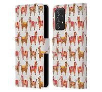 Head Case Designs Officially Licensed Cat Coquillette Alpacas Animals Leather Wallet Case Compatible With Galaxy A52 / A52s / 5G (2021)