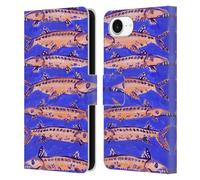 Head Case Designs Officially Licensed Cat Coquillette Barracuda Blue Sea Leather Wallet Case Compatible With Apple iPhone 16e