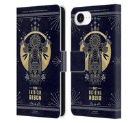 Head Case Designs Officially Licensed Cat Coquillette Bison Linear Leather Wallet Case Compatible With Apple iPhone 16e