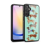 Head Case Designs Officially Licensed Cat Coquillette Blue Dachshunds Animals Gel Armour Case [Military Grade Protection] Compatible With Samsung Galaxy A25 5G