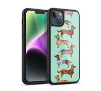 Head Case Designs Officially Licensed Cat Coquillette Blue Dachshunds Animals Gel Armour Case [Military Grade Protection] Compatible With Apple iPhone 14 Plus