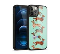 Head Case Designs Officially Licensed Cat Coquillette Blue Dachshunds Animals Gel Armour Case [Military Grade Protection] Compatible With Apple iPhone 12 Pro Max
