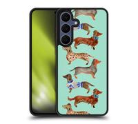 Head Case Designs Officially Licensed Cat Coquillette Blue Dachshunds Animals Gel Armour Case [Military Grade Protection] Compatible With Samsung Galaxy S25 FE