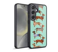 Head Case Designs Officially Licensed Cat Coquillette Blue Dachshunds Animals Gel Armour Case [Military Grade Protection] Compatible With Samsung Galaxy S24 5G