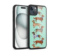 Head Case Designs Officially Licensed Cat Coquillette Blue Dachshunds Animals Gel Armour Case [Military Grade Protection] Compatible With Apple iPhone 15 Plus