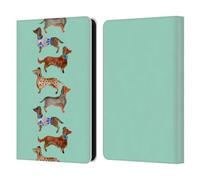 Head Case Designs Officially Licensed Cat Coquillette Blue Dachshunds Animals Leather Wallet Case Compatible With Amazon Kindle 11th Gen (2024)