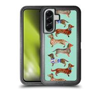 Head Case Designs Officially Licensed Cat Coquillette Blue Dachshunds Animals Ultra-Armoured Shockproof Case [Military Grade Protection] Compatible With Samsung Galaxy A56 5G