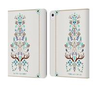 Head Case Designs Officially Licensed Cat Coquillette Brown Turquoise La Morte Linear Leather Wallet Case Compatible With Apple iPad Air 13 2024/2025