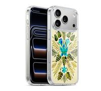 Head Case Designs Officially Licensed Cat Coquillette Green Blue Tropical Symmetry Nature Gel Case [Military Grade Protection] Compatible with Apple iPhone 17 Pro and Compatible with MagSafe