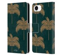 Head Case Designs Officially Licensed Cat Coquillette Palm Tree Oasis Tropical Wildlife Leather Wallet Case Compatible With Apple iPhone 16e
